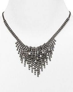 Short Layer Drop Crystal Cluster Necklace, 16