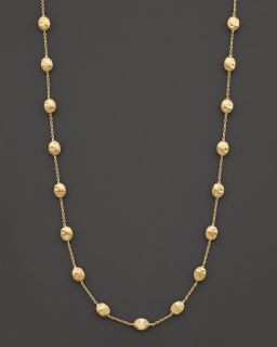 Siviglia Collection Medium Bead Gold Necklace, 16L
