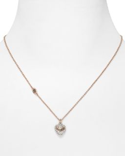 Juicy Couture Crystal Puffed Heart Wish Necklace, 16