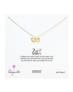 Dogeared Gold Two Hearts Necklace, 18