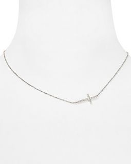 Silver Reversible Cross Pendant Necklace, 18