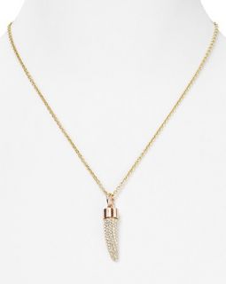 Rebecca Minkoff Crystal Horn Pendant Necklace, 18