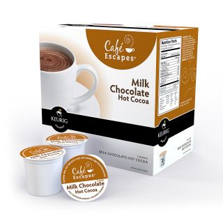 Escapes Milk Chocolate Hot Chocolate K Cups, 18 Pack