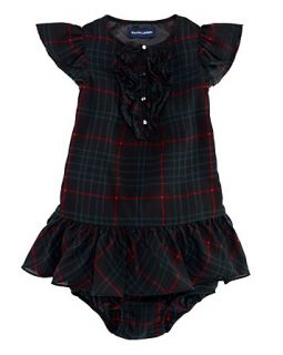 Girls Plaid Ruffle Front Dress   Sizes 9 24 Months