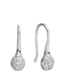 PANDORA Earrings   Diamond Pavé & 18K White Gold Small Hook, .14 ct