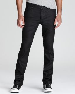 John Varvatos USA Jeans   Bowery Slim Straight Fit in Coated Black