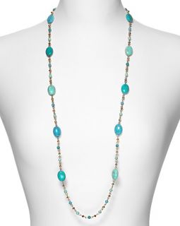 Ralph Lauren Turquoise Stone Station Necklace, 36