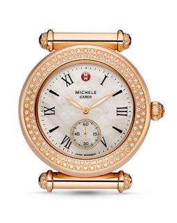 Michele Caber Pave Rose Gold Watch Head, 46mm x 37mm
