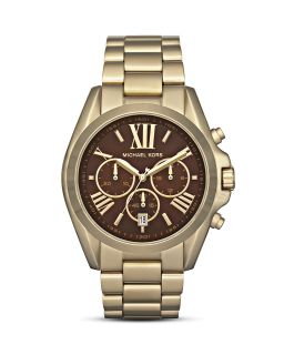 Michael Kors Womens Gold Tone Watch, 43mm