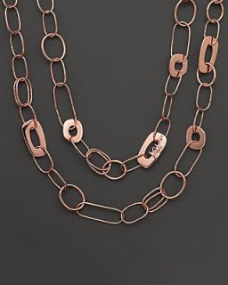 Ippolita 18K Rosé Lite Links Multi Square Necklace, 36