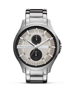 Armani Exchange Silver Stainless Steel Chronograph Watch, 46mm