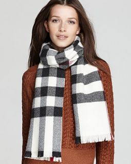 Burberry Patchwork Tweed Cashmere Wool Scarf