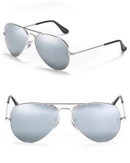 Ray Ban Aviator Sunglasses with Mirrored Lenses