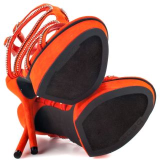 Bebe Shoess Orange Latasha   Red Suede for 139.99