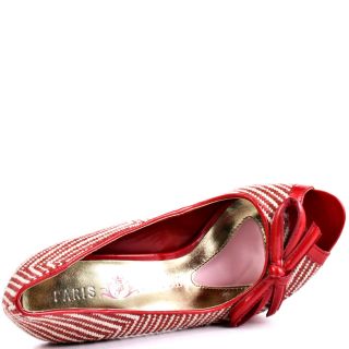 Paris Hiltons Multi Color Beth   Red Woven Patent for 99.99