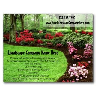 plush green landscape lawn care business postcard $ 1 15
