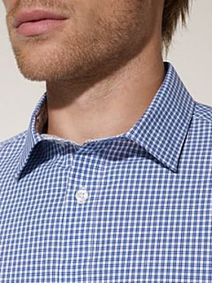 Linea Mini check formal shirt Cobalt   