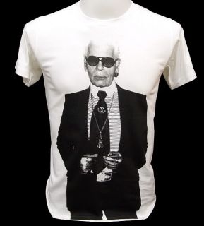 Karl Lagerfeld Fashion Designer Legend Rock T Shirt L