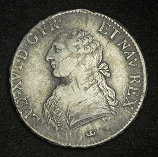 1786, Royal France, Louis XVI. Large Silver Ecu (French Dollar) Coin