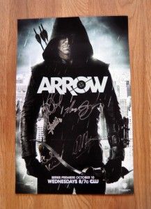 Arrow Signed Autographed Poster Promo CW WB Smallville SDCC Comic Con