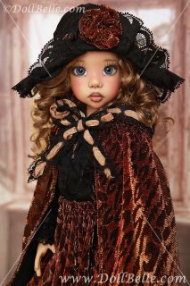 Handmade Black Lace 7 Piece Doll Outfit for Kaye Wiggs MSD BJD