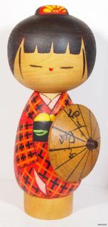 Japanese Sosaku Kokeshi Doll Dancing Girl of IZU  Famous Character