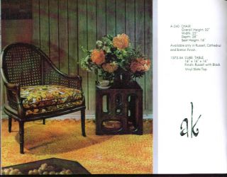 Allan Keith Eclectic Furniture Catalog 1969