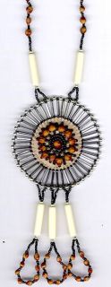 Navajo Ghost Bead Pendant Necklace 09 Native American