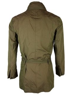 Rogan Mens Canteen Olive Brown Kean DB Belted Button Trench Coat s $