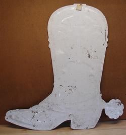 Vintage Miller Lite Light Cowboy Boot w Spur Tin Advertising Sign