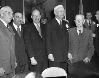 1951 4x5 Orig NEG Mayor Kennelly Inauguration 635