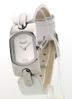 Kenneth Cole KC2287 Watch Womens White Casual Leather New
