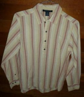 Kenneth Cole Mens Pullover Shirt Multi Color Size Medium