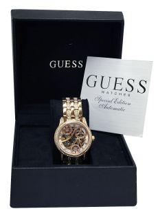 Guess U30003L1 rose gold tone skeleton dial rose gold tone stainless