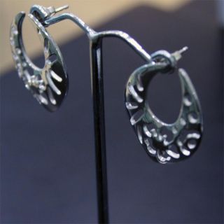 Kenzo Authentic Jewelry Pondicherry Range Silver Large Studs Earrings
