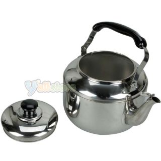 New Stainless Steel Whistling Tea Kettle 3 Liter Silver