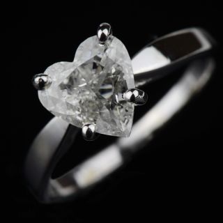 Carat Natural Diamond Ring Heart Cut Engagement Wedding Solid White