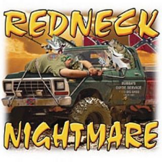 New Funny Gift Redneck Fishing Nightmare T Shirt LS SS Many Colors s