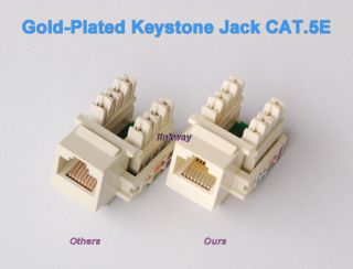 4pcs Keystone Jacks Network Cat5e RJ45 Telecom RJ11
