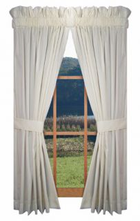 Solid Country Window Curtain Panels Unlined Kerry