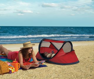 Kidco PeaPod Portable Infant Child Travel Bed Tent RED P101 w/ Carry