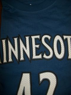 Minnesota Timberwolves Kevin Love High Density Adidas Blue T Shirt Sz