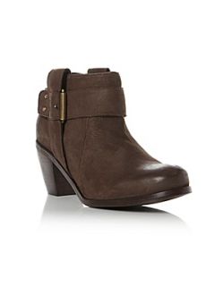Dune Packmoor Chunky Buckle Ankle Boot Brown   