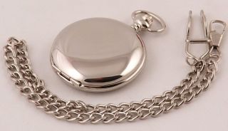 Loook Silver Plated Mirror Finish Pocket Watch Chain