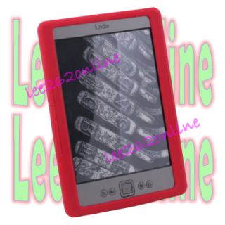 Red Cover Silicone Case for  Kindle 4 Wi Fi 6 E Ink Display