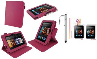 View Leather Case Cover with Stylus LCD for Kindle Fire HD 7
