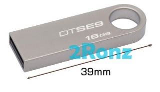Kingston DT SE9 16GB 16g USB Pen Drive Disk DataTraveler Keyring