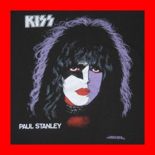 1978 Kiss Paul Stanley Promo Aucoin T Shirt 70s Tour XL