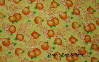 Oranges Fruit Orange Slice Kitchen Curtain Valance New