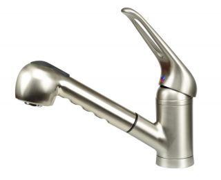 1HANDLE Pull Out Kitchen Faucet Satin Nickel 35967